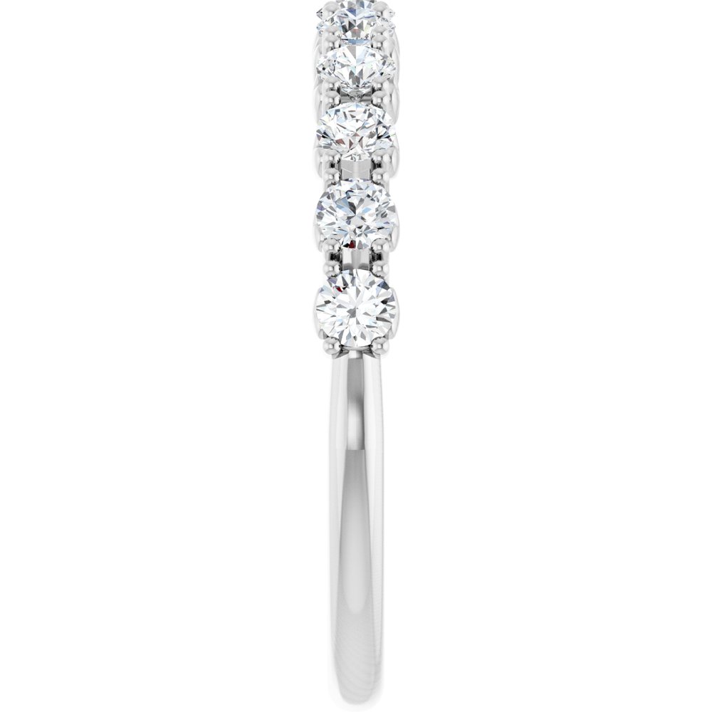 14K White .04 CTW Natural Diamond Anniversary Band