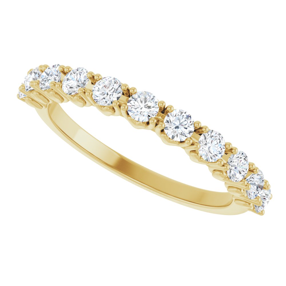 14K Yellow 5/8 CTW Lab-Grown Diamond Anniversary Band