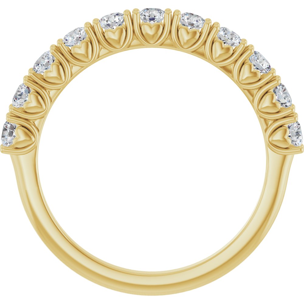 14K Yellow 5/8 CTW Lab-Grown Diamond Anniversary Band