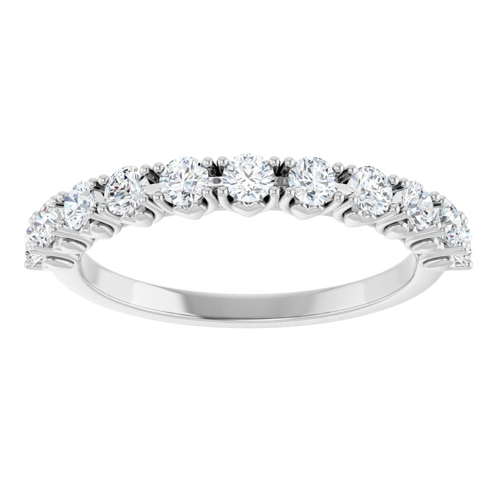 14K White .04 CTW Natural Diamond Anniversary Band