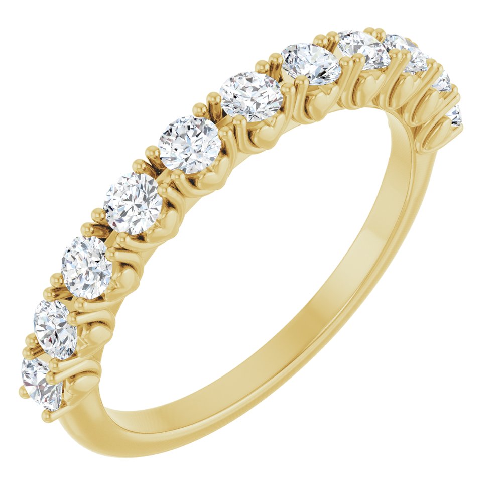 14K Yellow 5/8 CTW Lab-Grown Diamond Anniversary Band