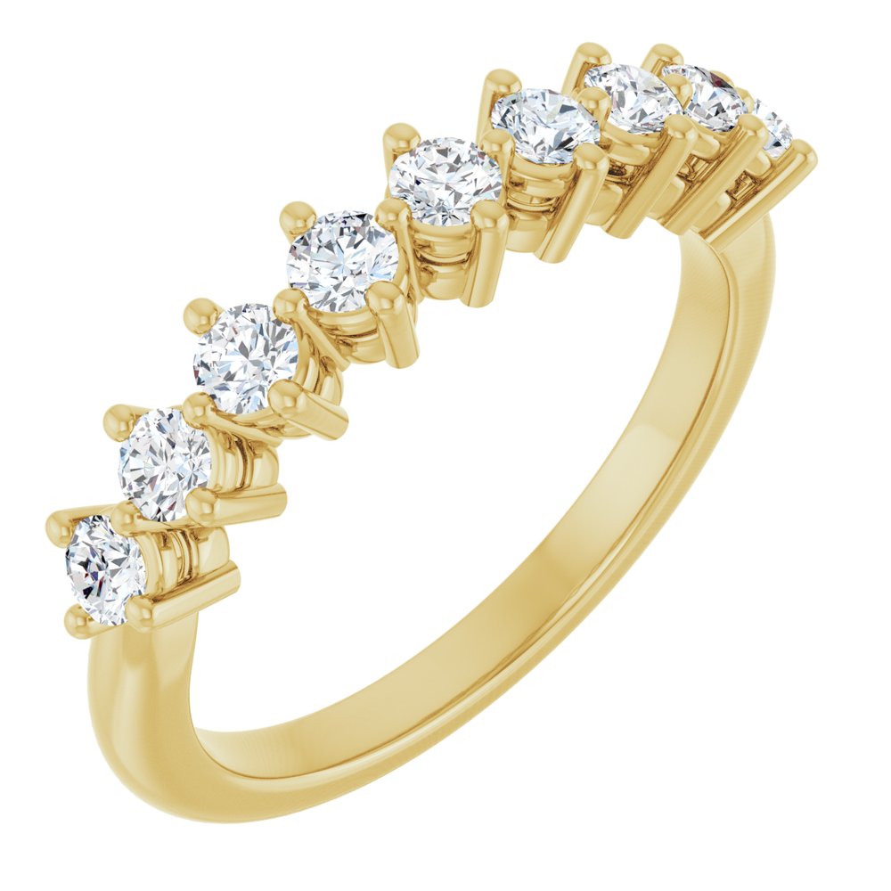 14K Yellow Gold 1/2 CTW Lab-Grown Diamond Anniversary Band