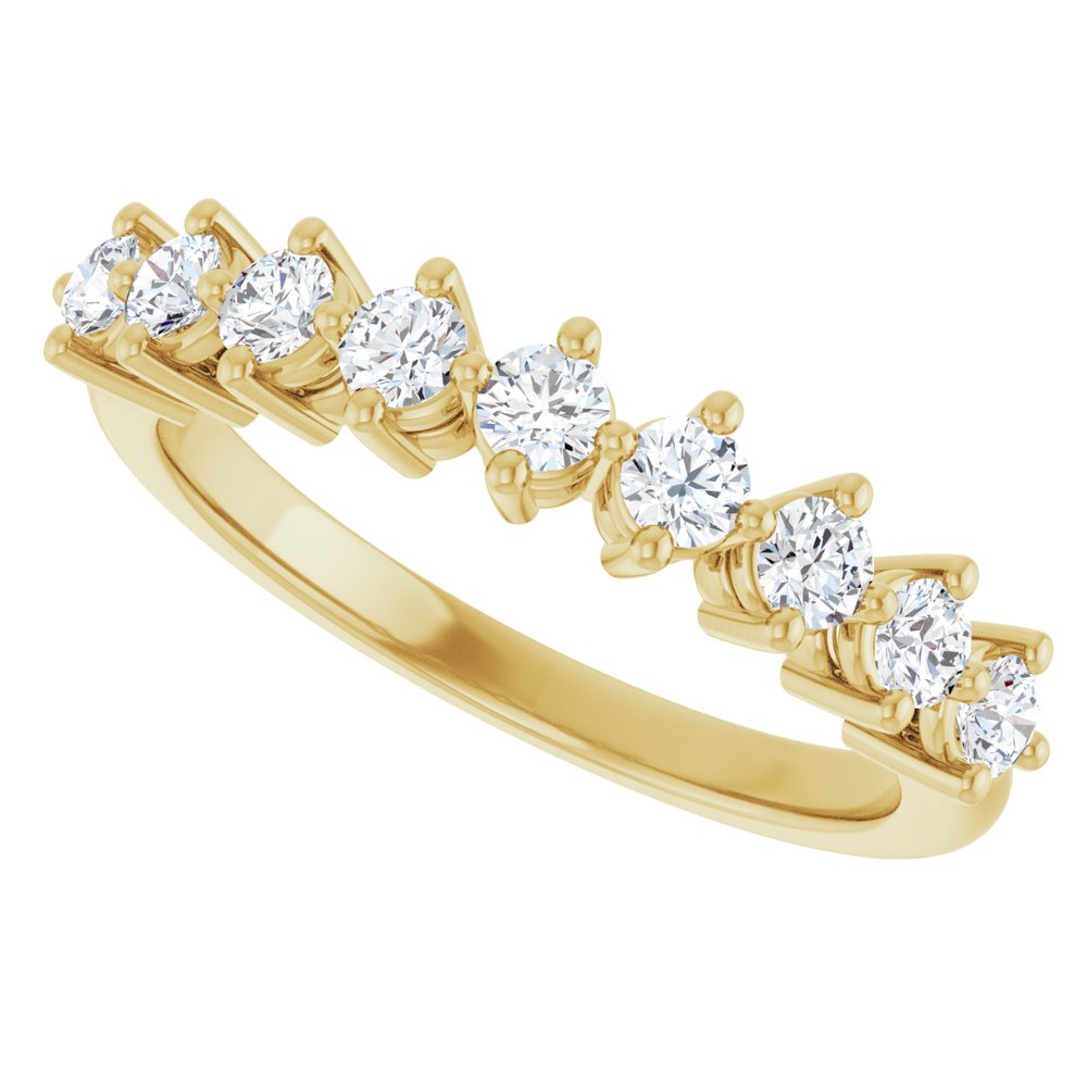 14K Yellow Gold 1/2 CTW Lab-Grown Diamond Anniversary Band