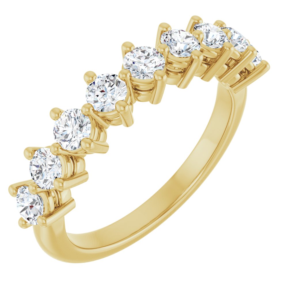 14K Yellow Gold 3/4 CTW Lab-Grown Diamond Anniversary Band