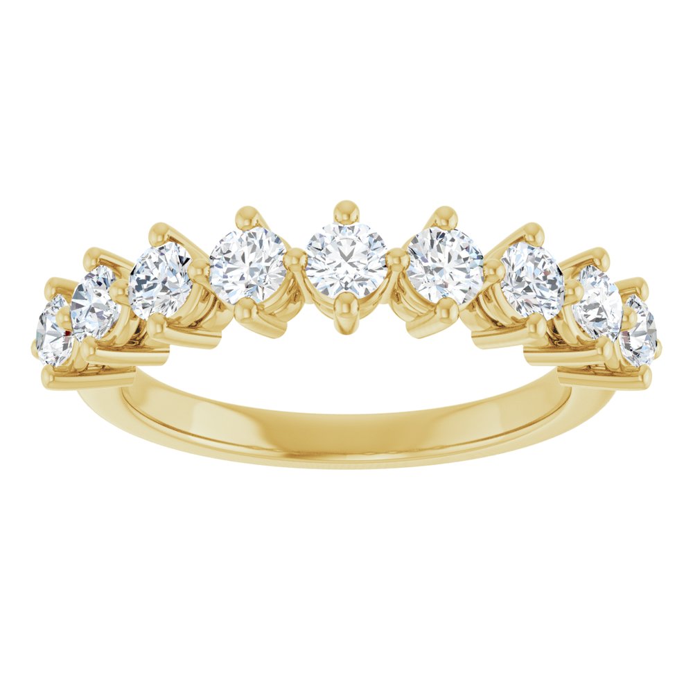 14K Yellow Gold 3/4 CTW Lab-Grown Diamond Anniversary Band