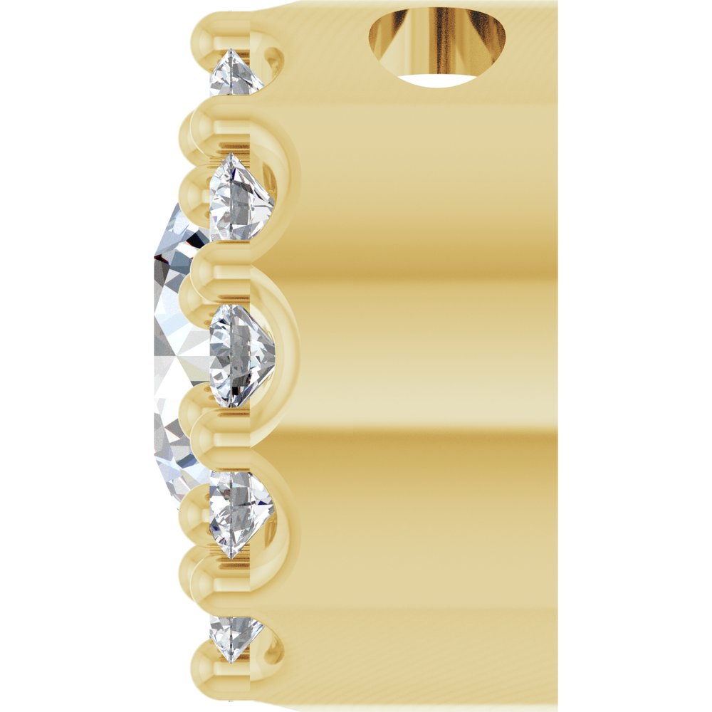 14K Yellow 1/3 CTW Natural Diamond Halo-Style Pendant