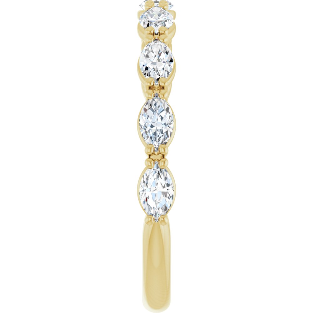 14K Yellow Gold 1 CTW Lab-Grown Diamond Anniversary Band