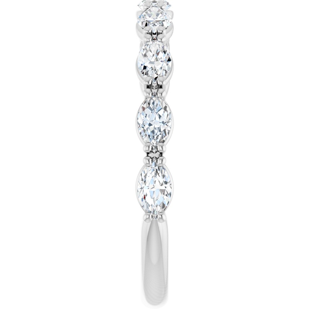 14K White Gold 1 CTW Lab-Grown Diamond Anniversary Band