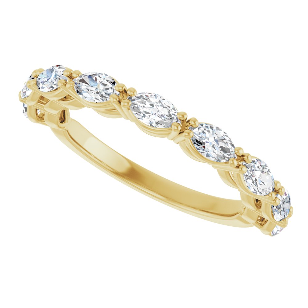 14K Yellow Gold 1 CTW Lab-Grown Diamond Anniversary Band