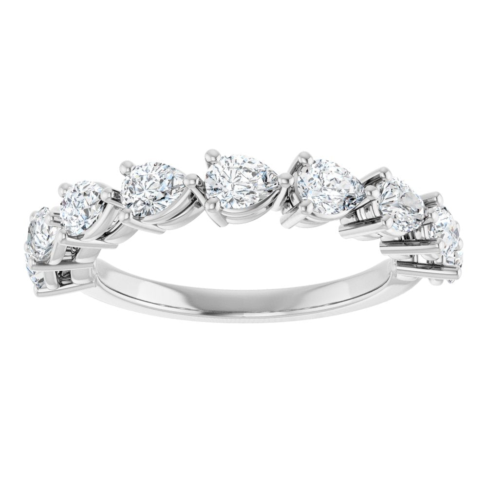 14K White Gold 1 1/4 CTW Lab-Grown Diamond Anniversary Band