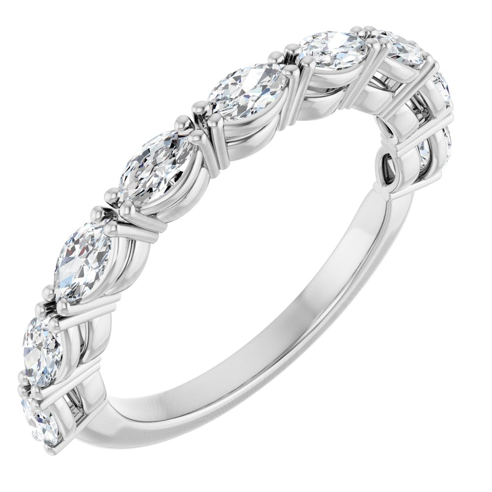 14K White Gold 3/4 CTW Lab-Grown Diamond Anniversary Band