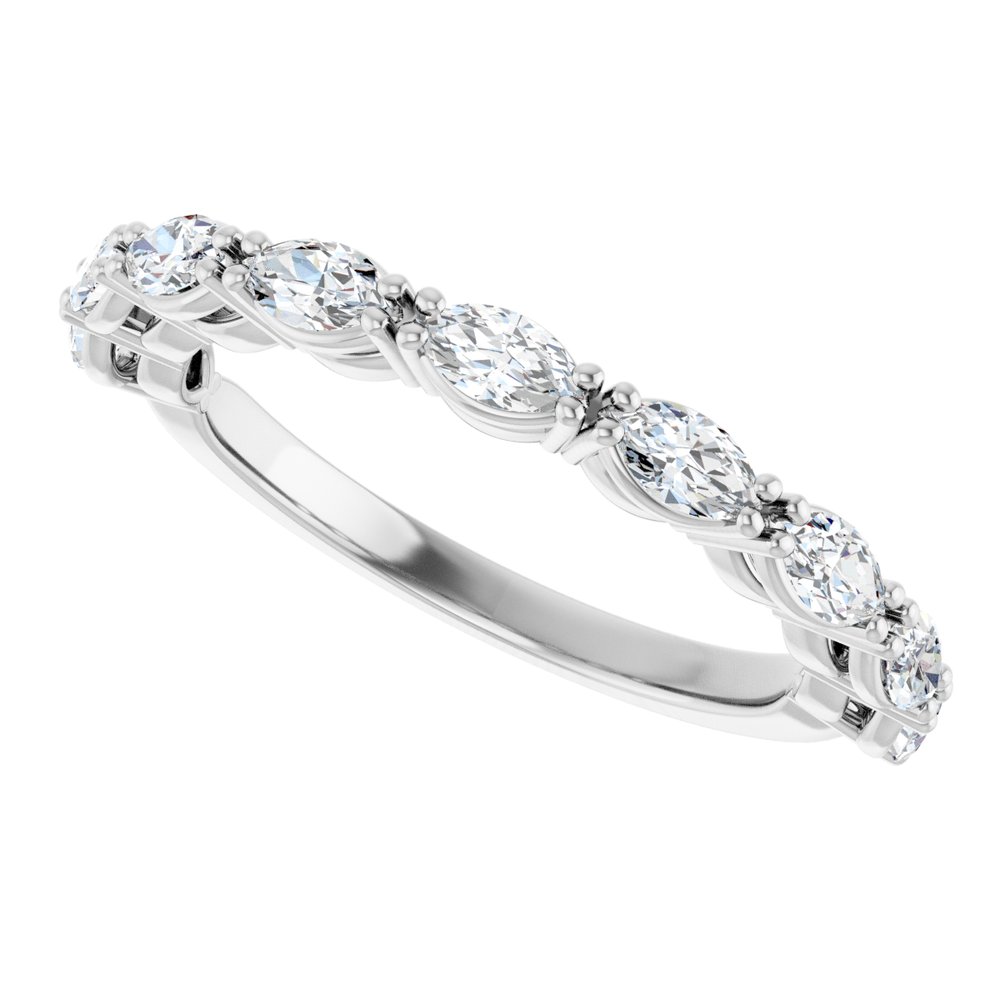 14K White Gold 3/4 CTW Lab-Grown Diamond Anniversary Band