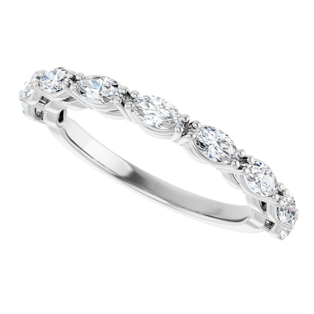 14K White Gold 3/4 CTW Lab-Grown Diamond Anniversary Band