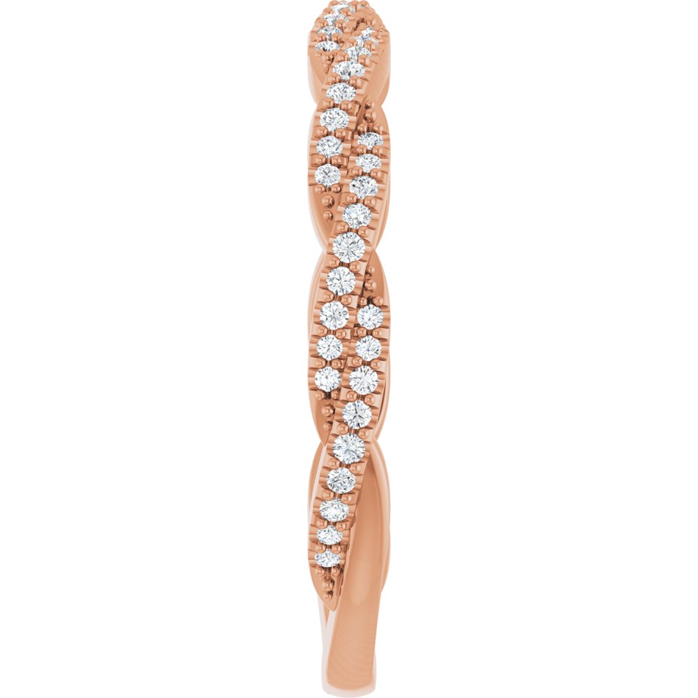 14K Rose 1/6 CTW Natural Diamond Anniversary Band