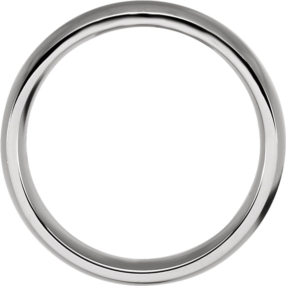 Stainless Steel 6 mm Comfort-Fit Half Round Band Size 7