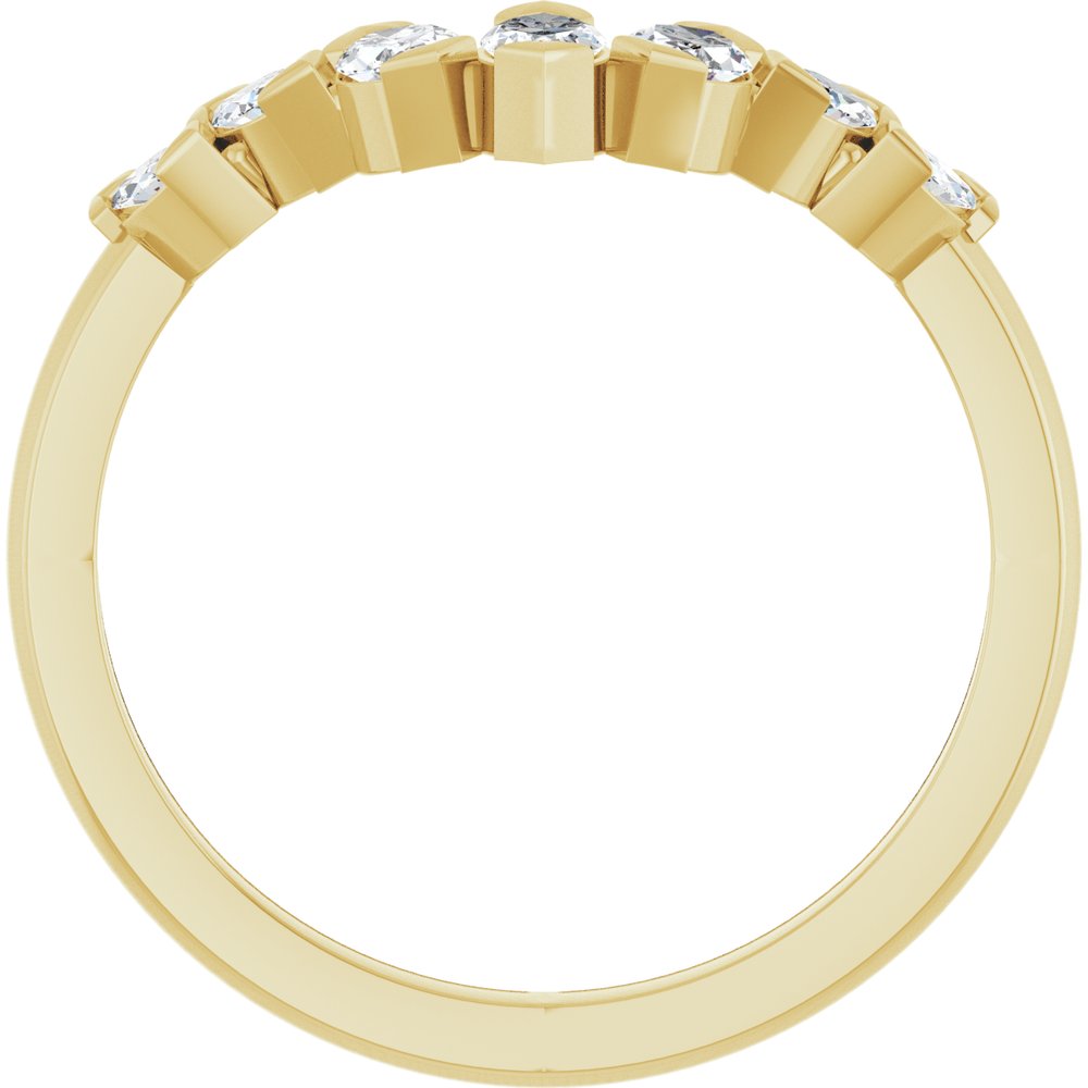 14K Yellow 1/2 CTW Lab-Grown Diamond Contour Band