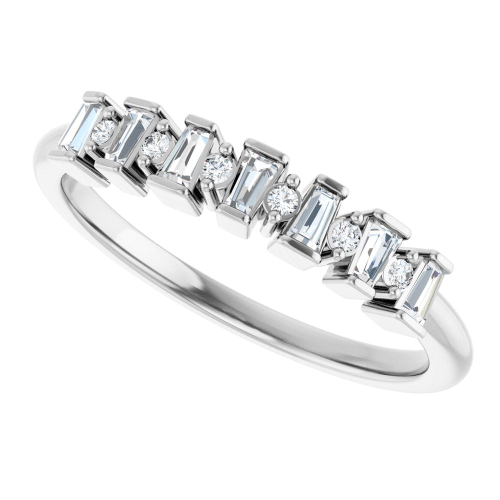 14K White 1/4 CTW Natural Diamond Anniversary Band