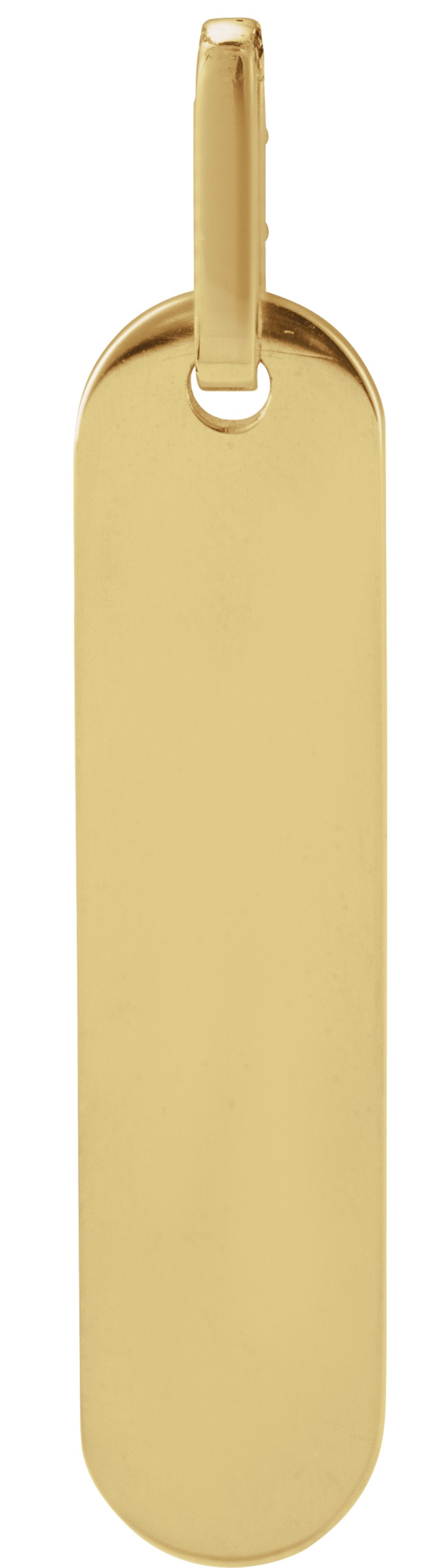 14K Yellow .05 CTW Natural Diamond Engravable Bar Pendant