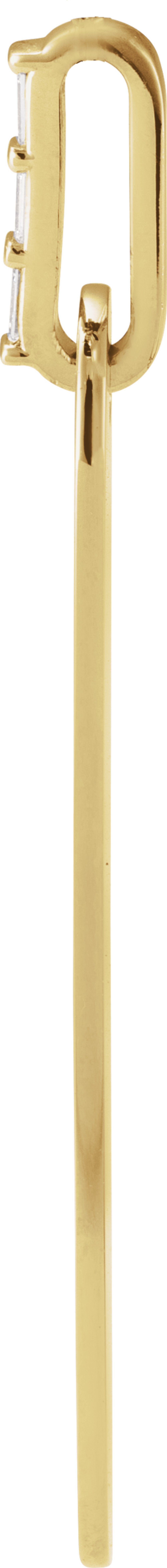 14K Yellow .05 CTW Natural Diamond Engravable Bar Pendant