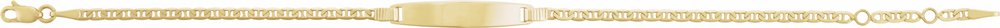 14K Yellow Gold Adjustable Anchor Identification 6-7" Bracelet