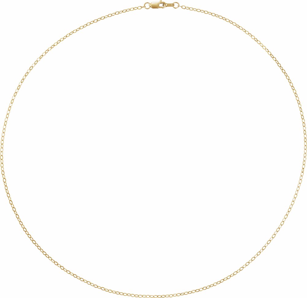 14K Yellow Gold 1.8 mm Flat Cable 20" Chain
