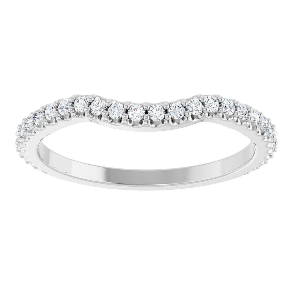 Platinum 1/4 CTW Lab-Grown Diamond Contour Band