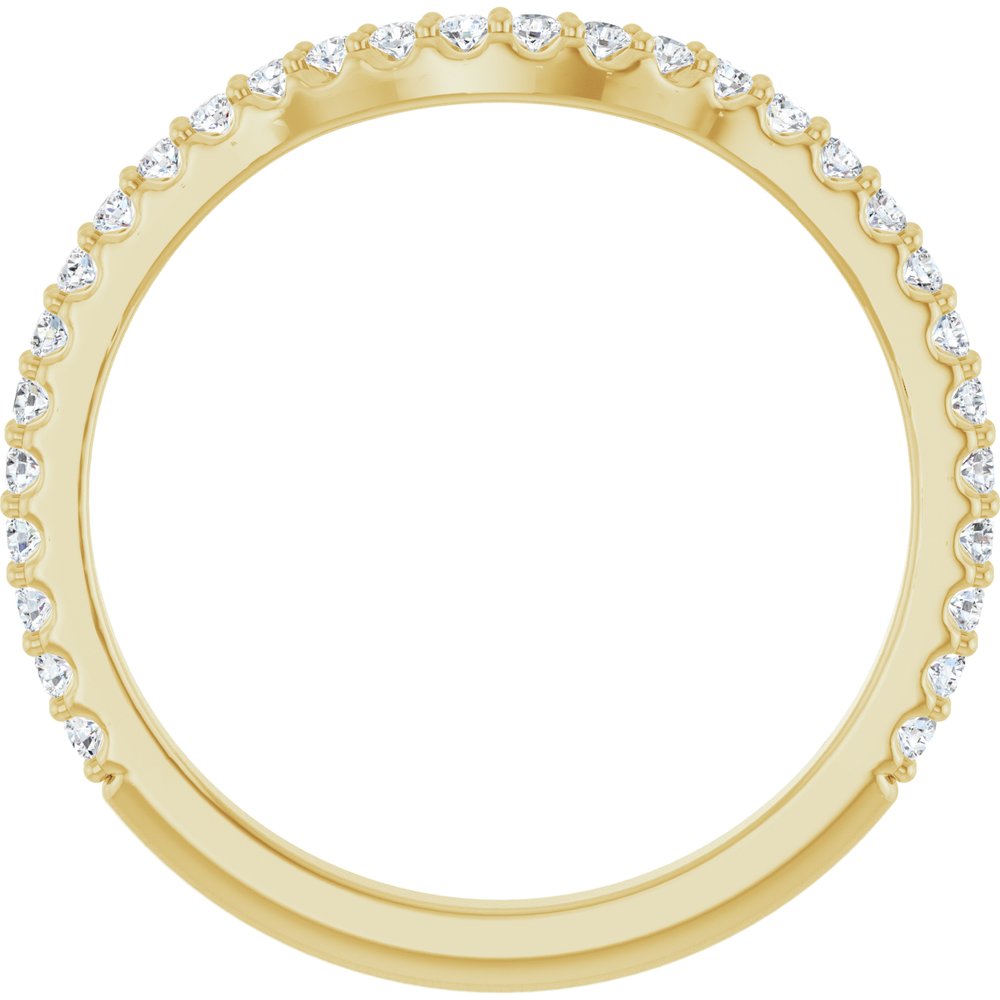 14K Yellow Gold 1/4 CTW Lab-Grown Diamond Contour Band
