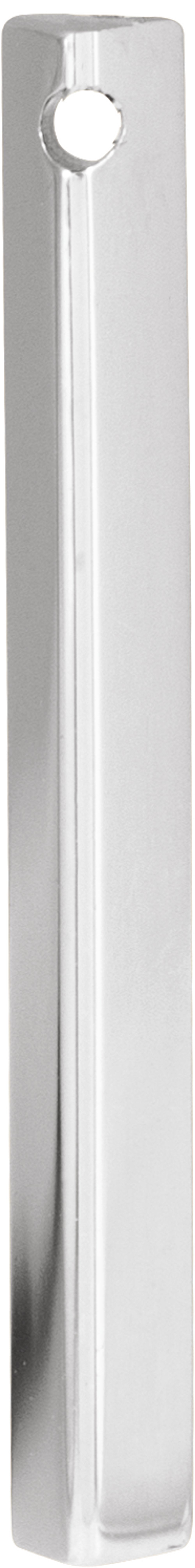 14K White Gold Engravable Three-Sided Bar Pendant