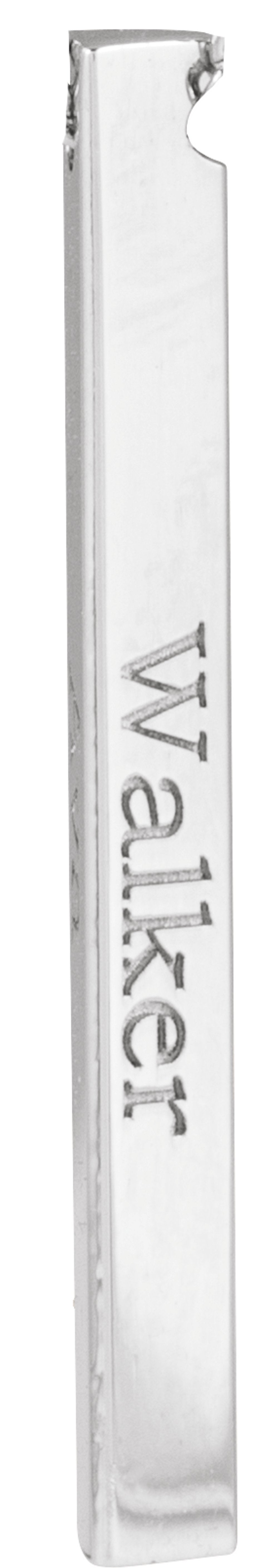14K White Gold Engravable Three-Sided Bar Pendant