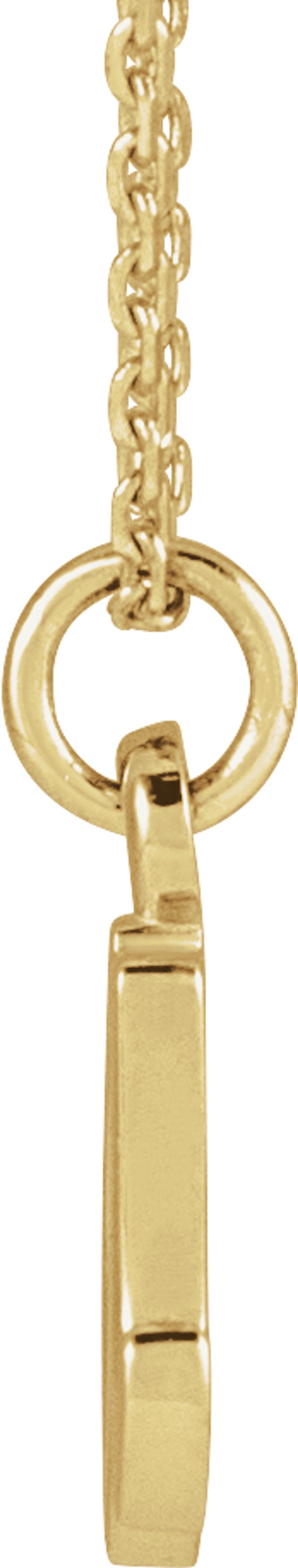 14K Yellow Gold Petite Initial A 16" Necklace