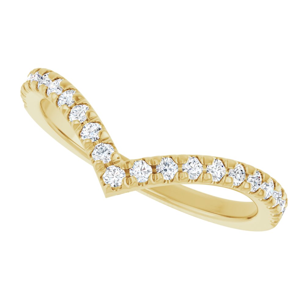 14K Yellow Gold 1/4 CTW Lab-Grown Diamond Contour Band