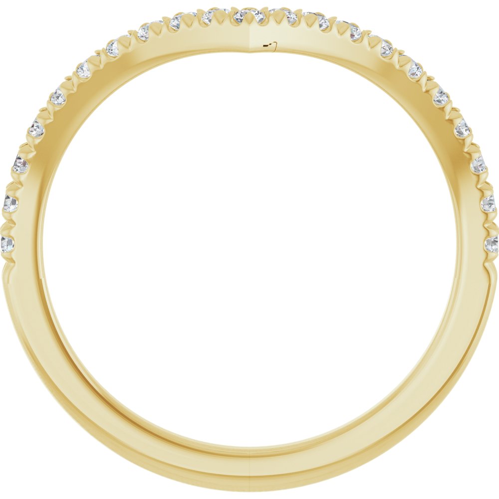 14K Yellow Gold 1/4 CTW Natural Diamond Contour Band