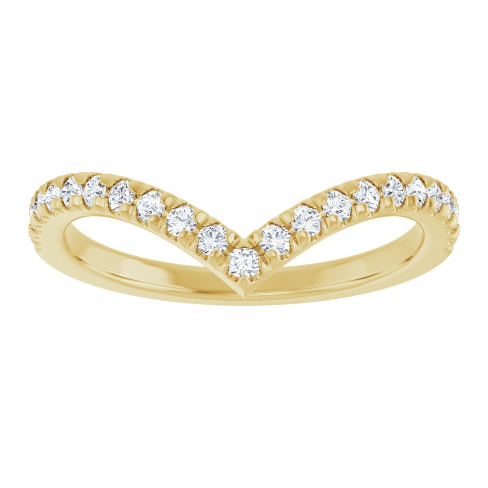 14K Yellow Gold 1/4 CTW Natural Diamond Contour Band