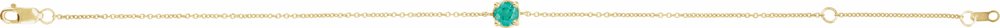 14K Yellow Natural Emerald 6 1/2-7-1/2" Bracelet