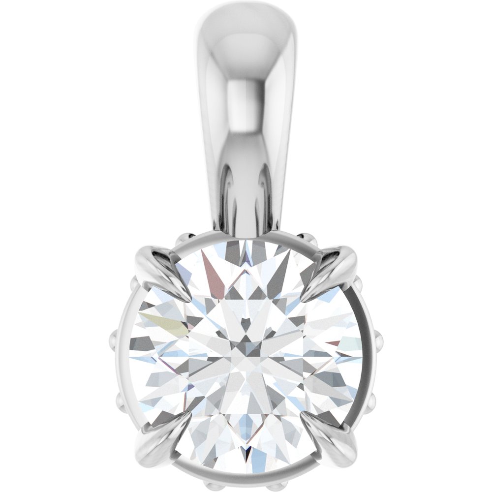 14K White Gold 1/4 CTW Natural Diamond Pendant