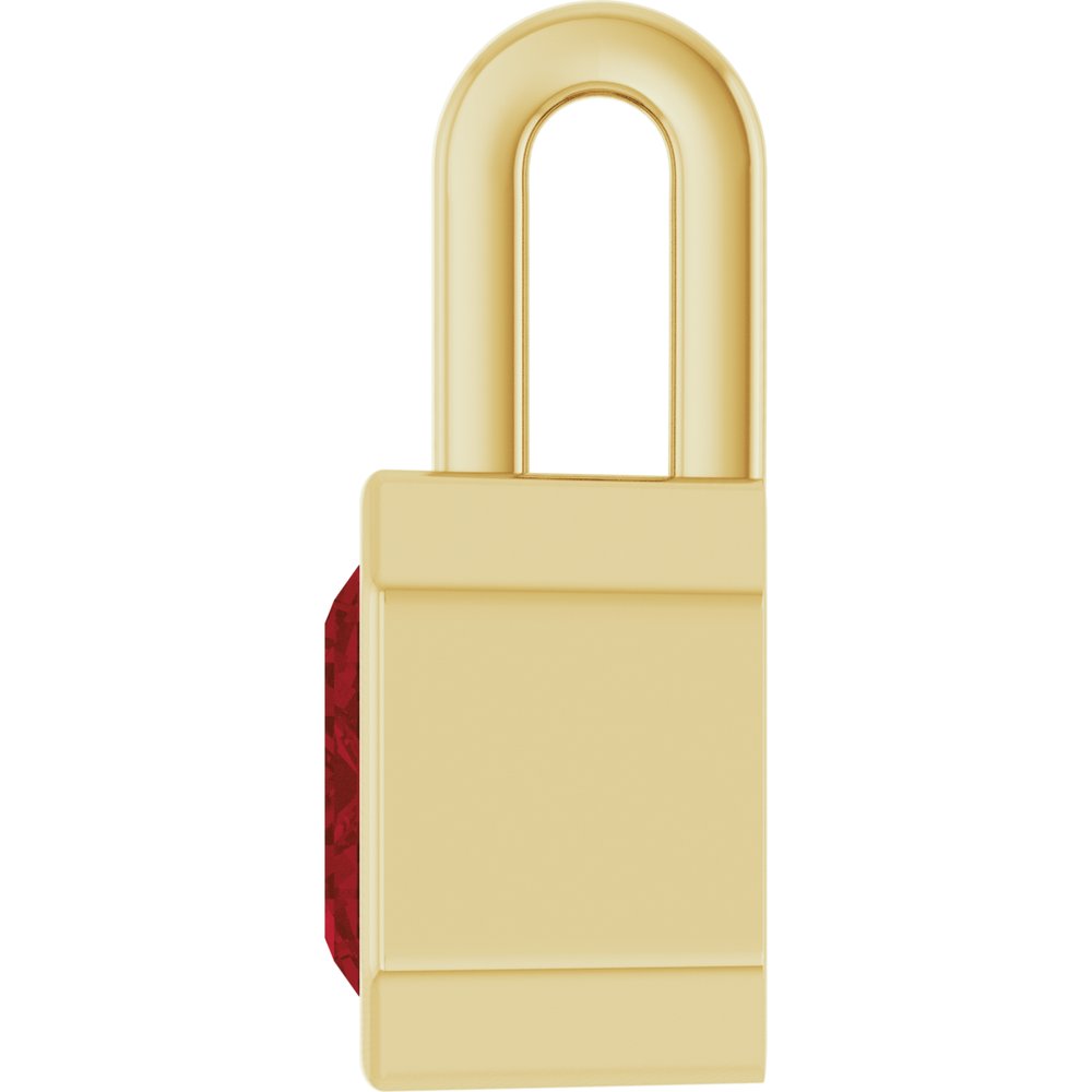 14K Yellow Natural Mozambique Garnet Pendant