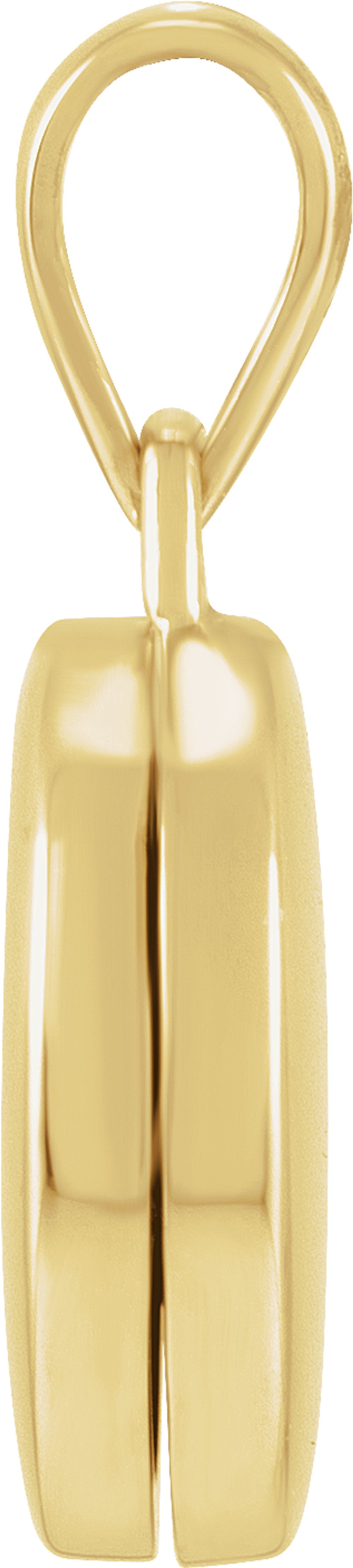 14K Yellow Round Locket Pendant