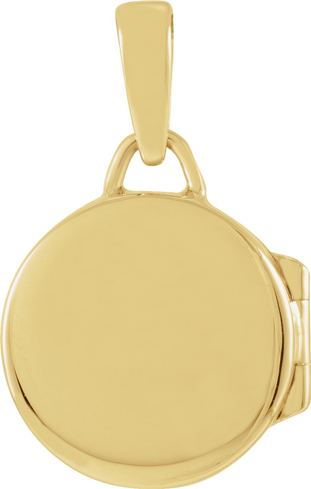 14K Yellow Gold Round Locket Pendant