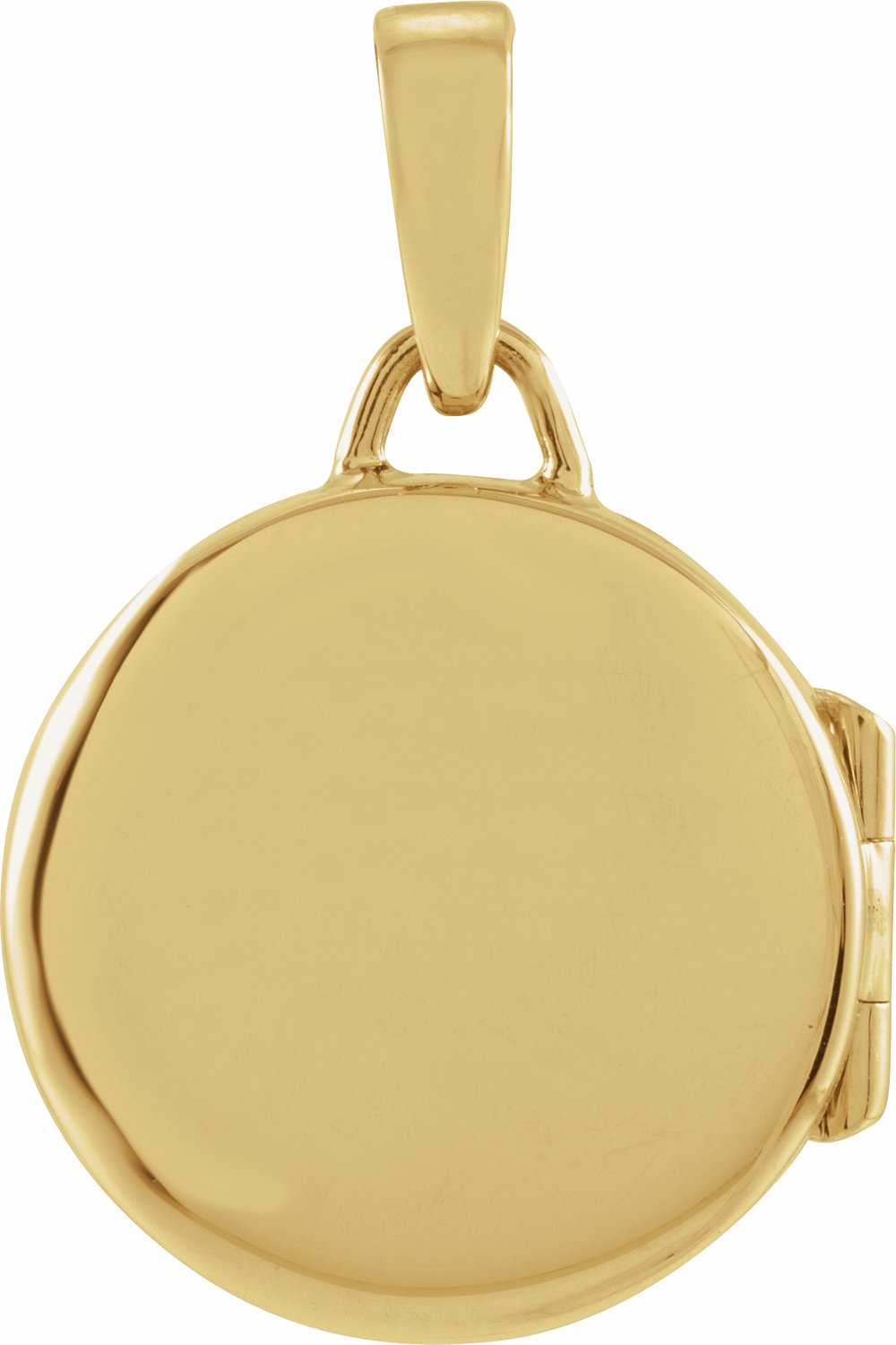 14K Yellow Gold Round Locket Pendant