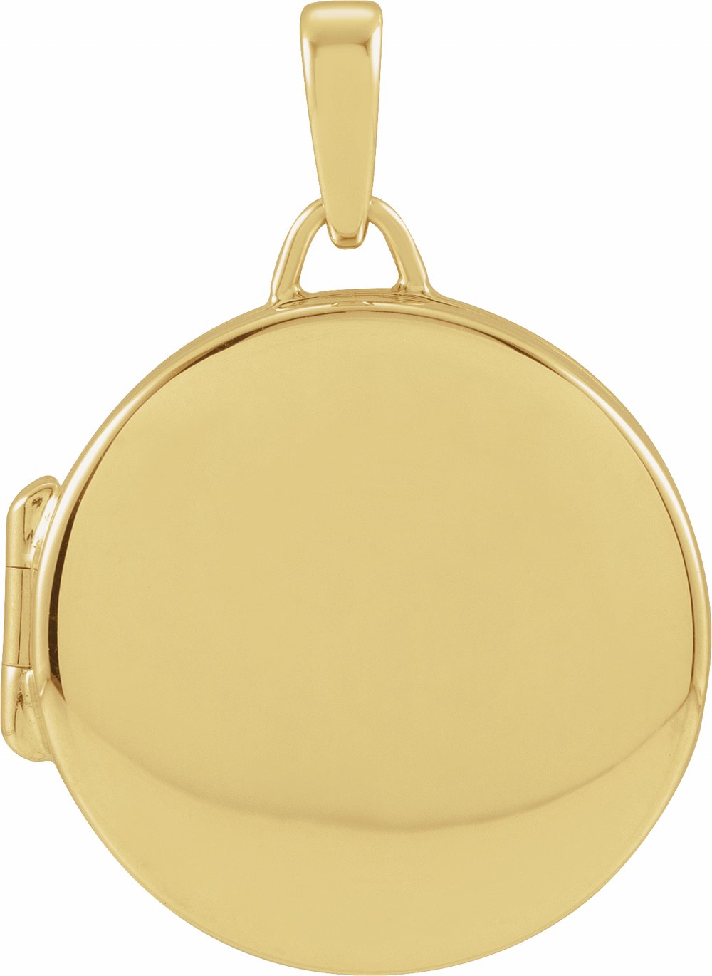 14K Yellow Gold Round Locket Pendant