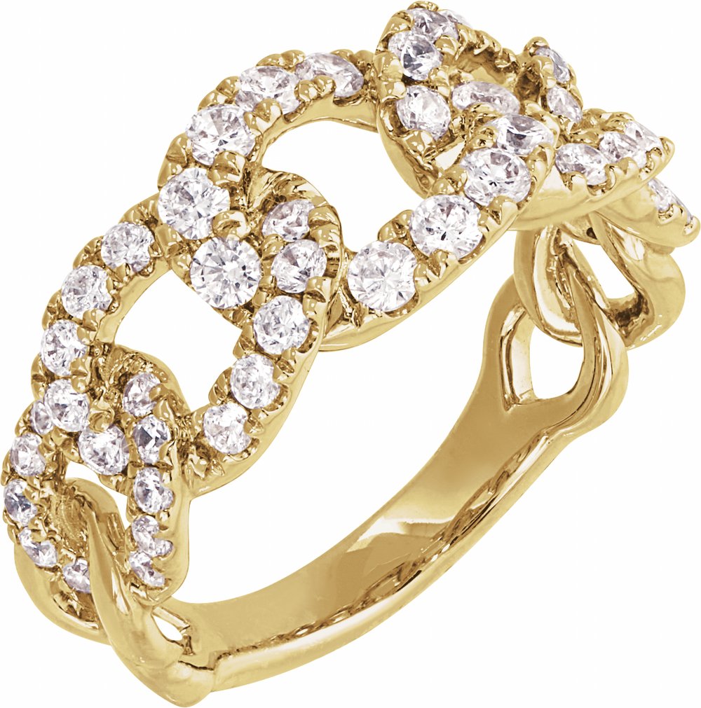 14K Yellow Gold 1 CTW Lab-Grown Diamond Ring