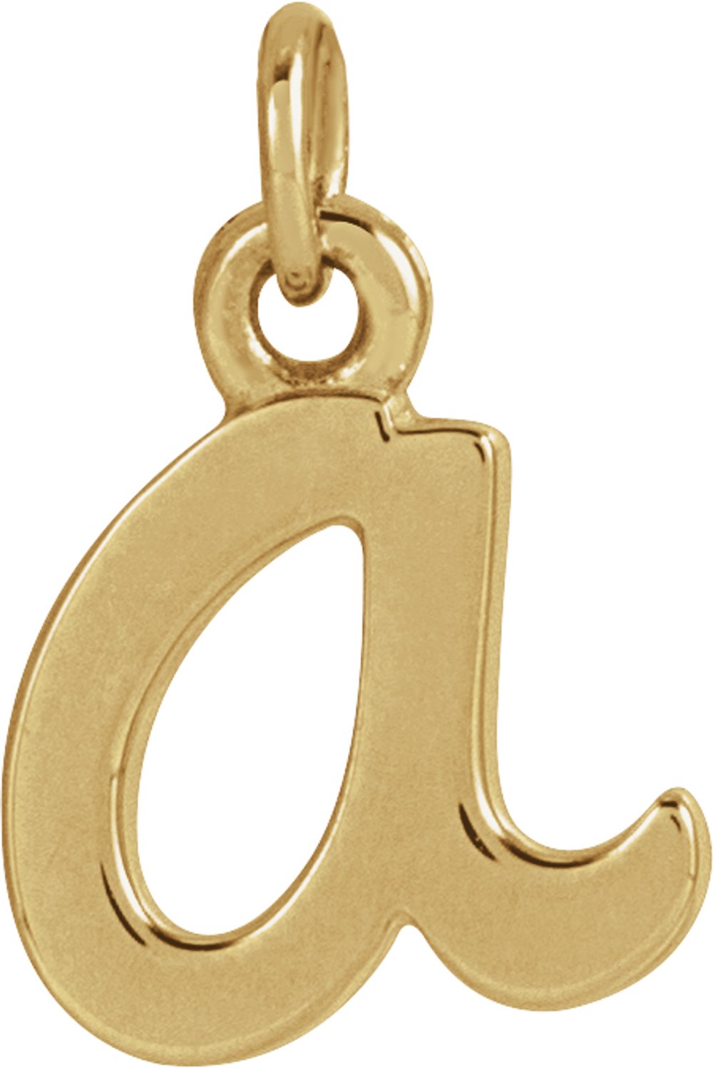 14K Yellow Gold Petite Initial A Pendant