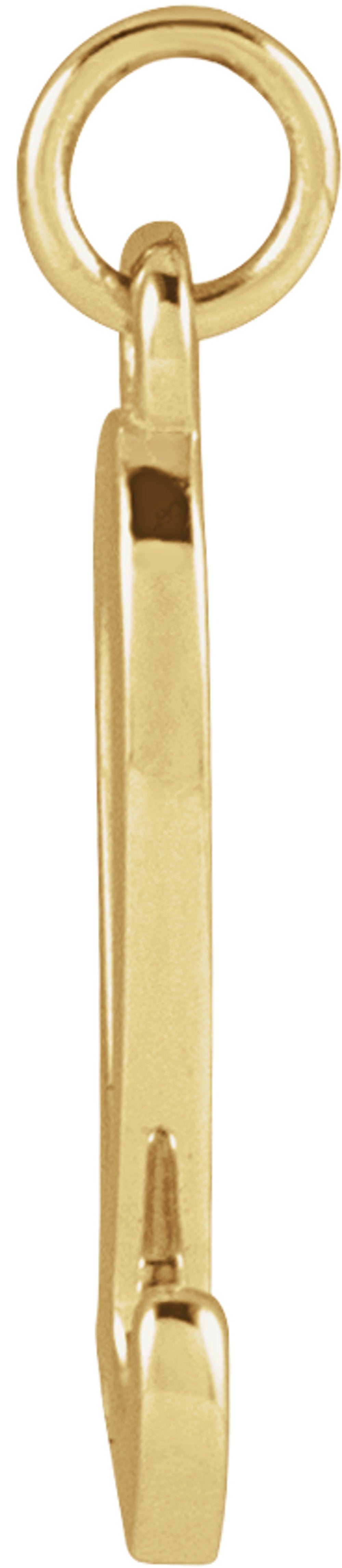 14K Yellow Gold Petite Initial L Pendant