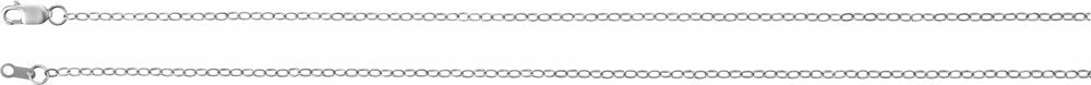14K White Gold 1.8 mm Flat Cable 18" Chain