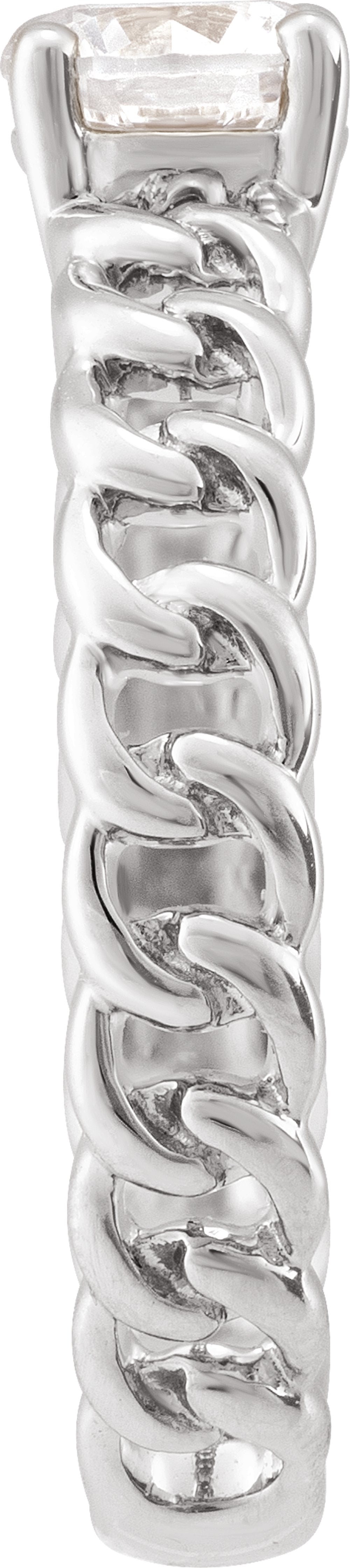 14K White Gold 1/2 CT Lab-Grown Diamond Solitaire Ring