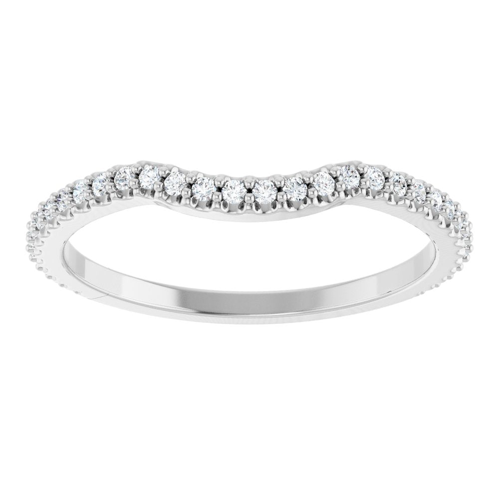 14K White Gold 1/5 CTW Lab-Grown Diamond Contour Band