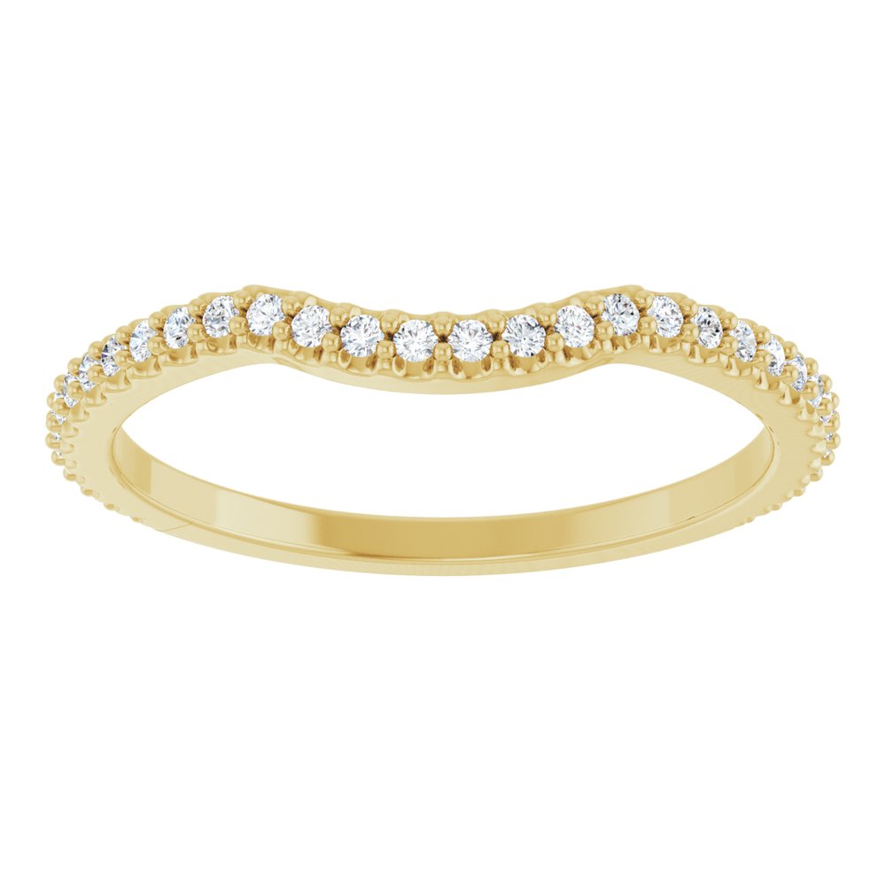 14K Yellow Gold 1/5 CTW Lab-Grown Diamond Contour Band
