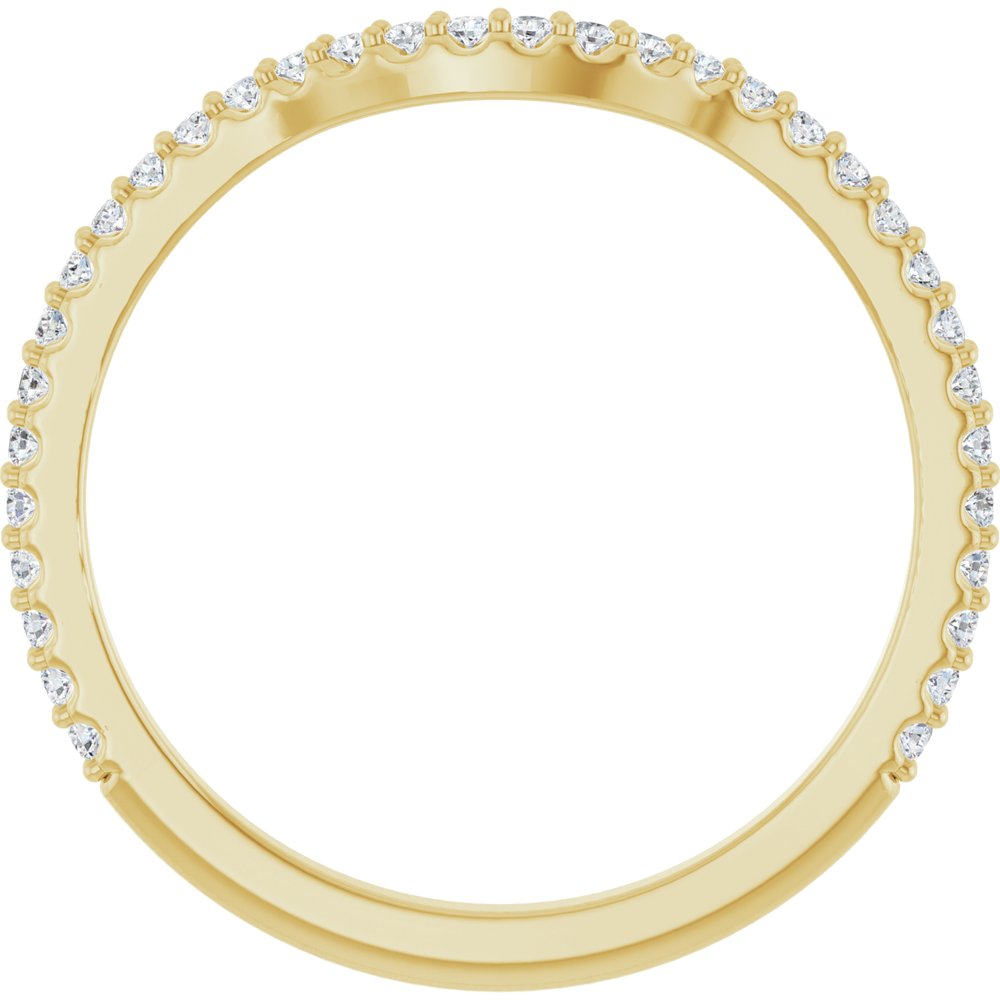 14K Yellow Gold 1/5 CTW Lab-Grown Diamond Contour Band