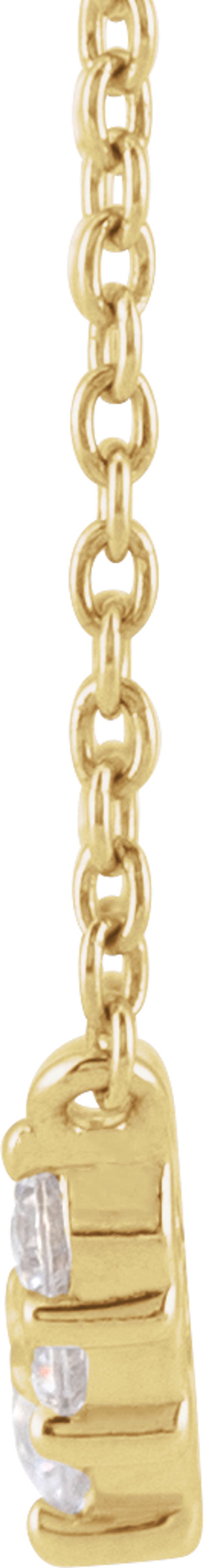 14K Yellow Gold 1/3 CTW Lab-Grown Diamond Graduated 18" Necklace