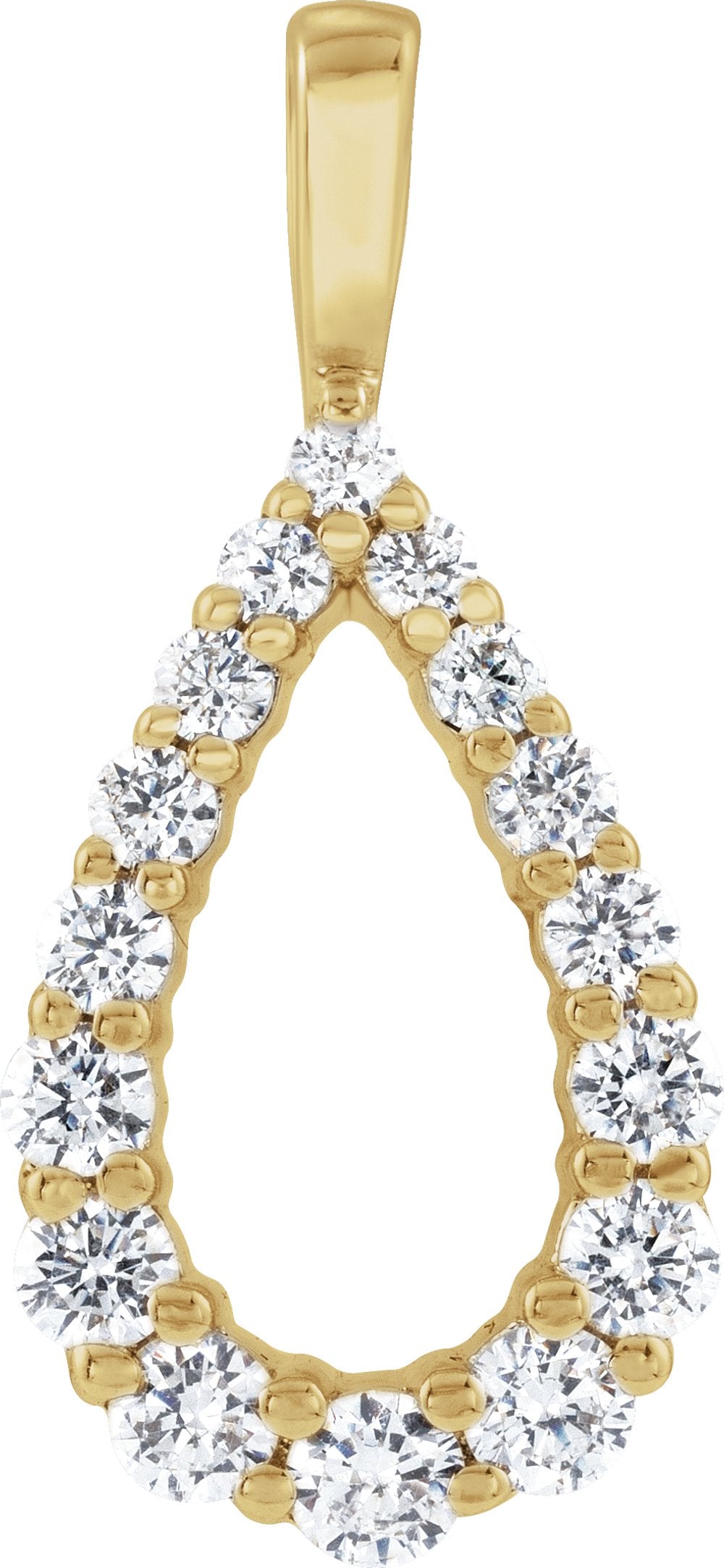 14K Yellow Gold 1/3 CTW Lab-Grown Diamond Pendant